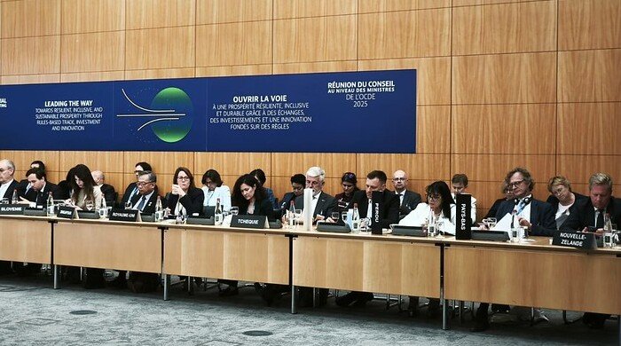 Ministra Desilú León ratifica el compromiso del Perú con un comercio global sostenible en Reunión Ministerial de la OCDE 2025